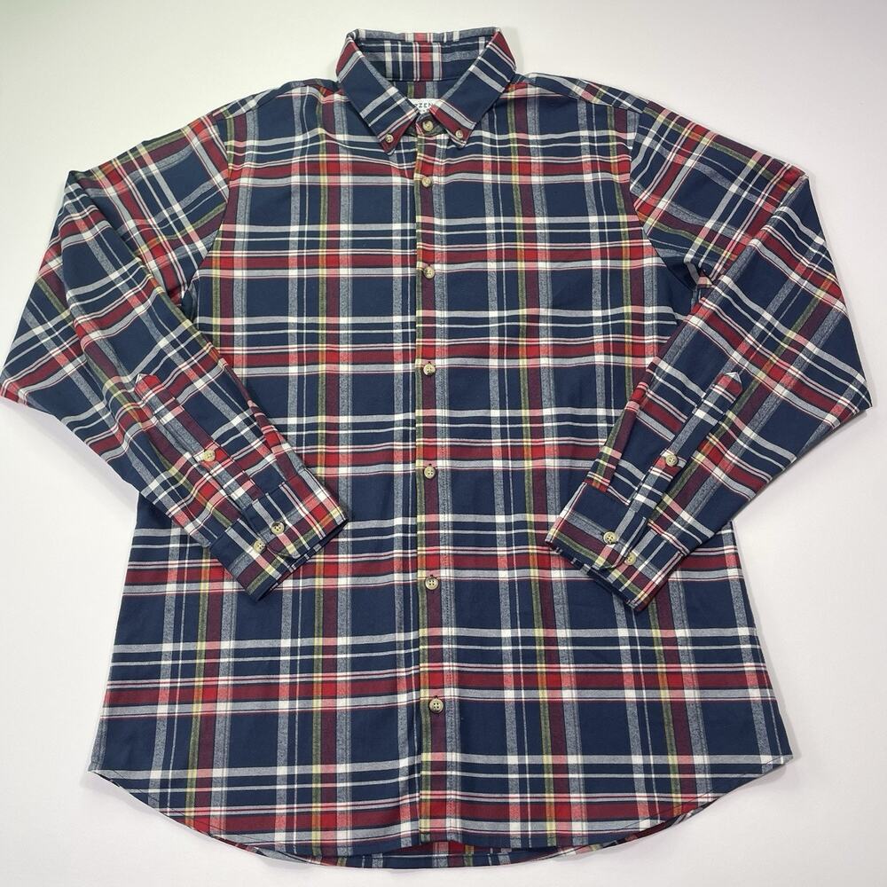 Mizzen + Main Standard Fit Flannel Shirt Mens‎ XL Plaid Long Sleeve Button Up